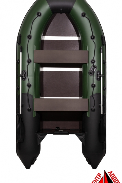 Лодка ПВХ Ривьера Максима 3400 СК “Комби” Черно-зеленая